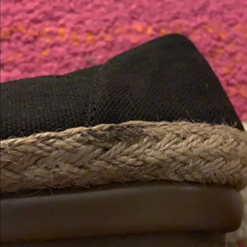 Aerosoles Black canvas espadrille slip on shoes